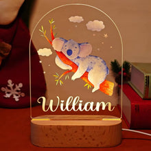 Personalized Baby Name Animal Style Night Light Gift