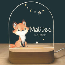 Personalized Cute Animals Night Light Baby's Room Decor