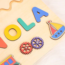 Custom Wooden Montessori Toys Air Land and Sea Name Puzzle