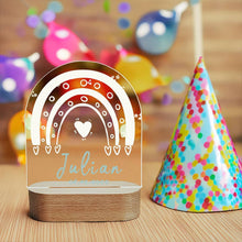 Custom Name Night Light Rainbow