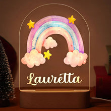 Personalized Baby Name Rainbow Unicorn Night Light Gift