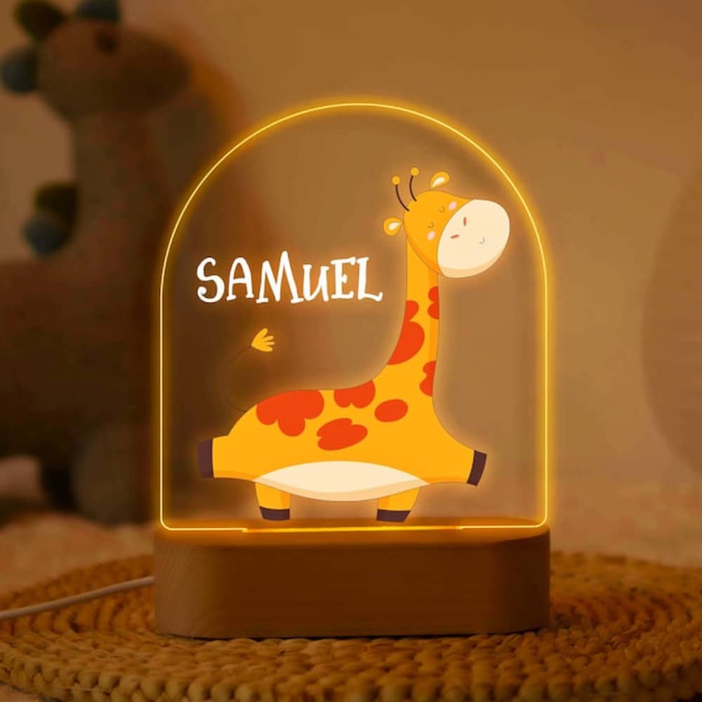 Personalized Night Light Baby Gift Animal Night Lamp