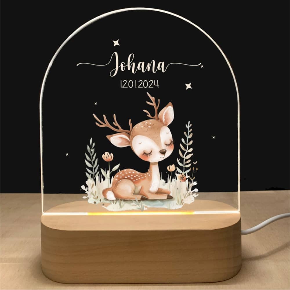 Personalized Cute Animals Night Light Baby's Room Decor