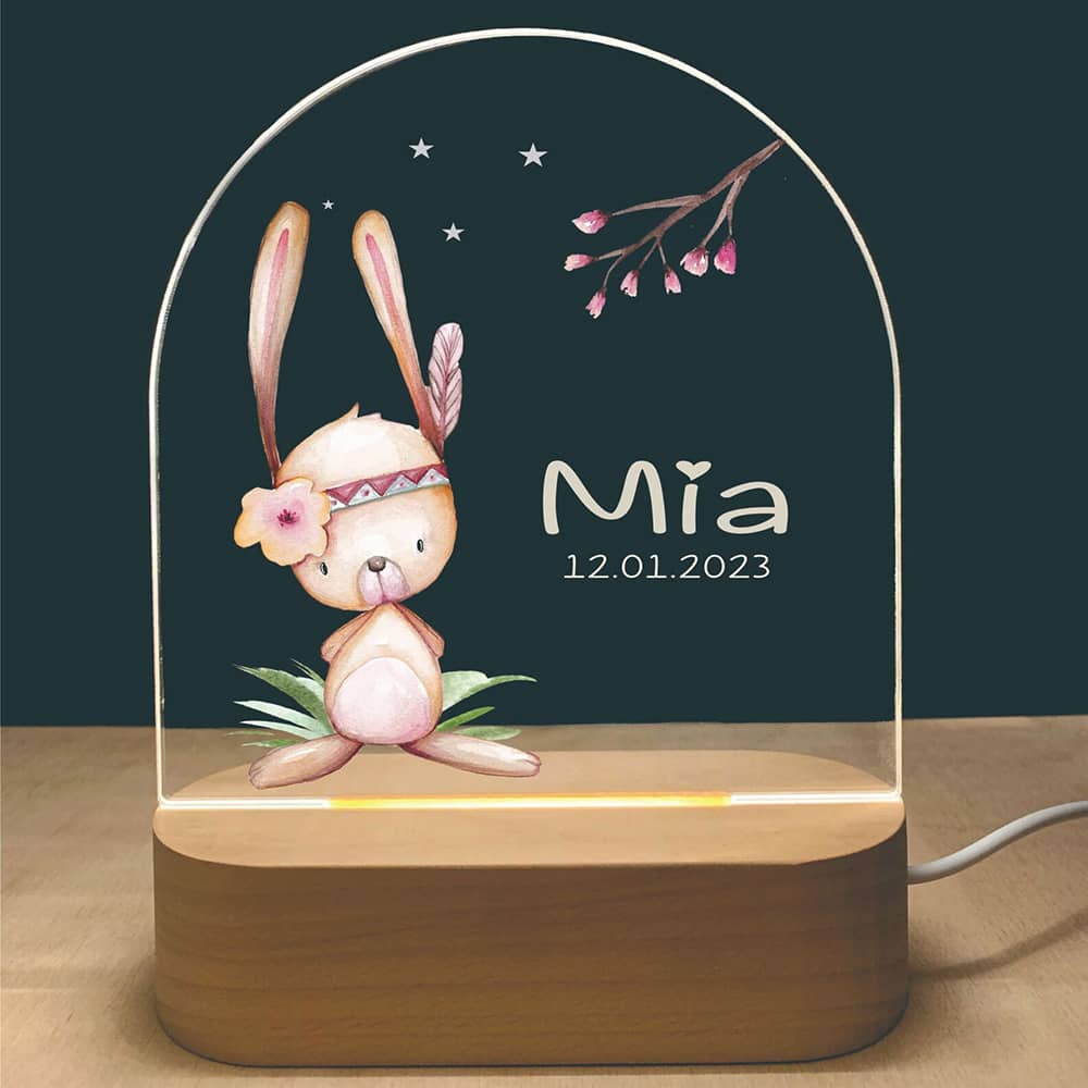 Personalized Cute Animals Night Light Baby's Room Decor