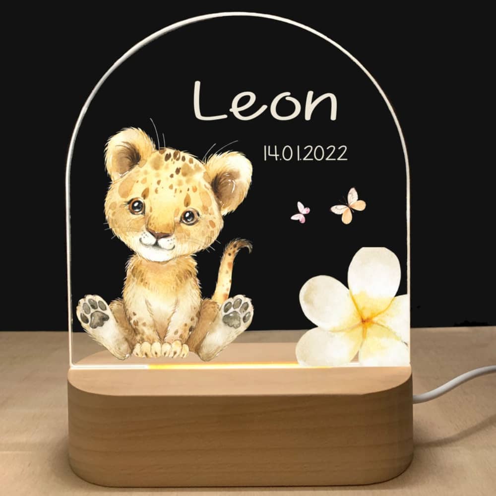 Personalized Cute Animals Night Light Baby's Room Decor