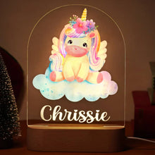 Personalized Baby Name Rainbow Unicorn Night Light Gift