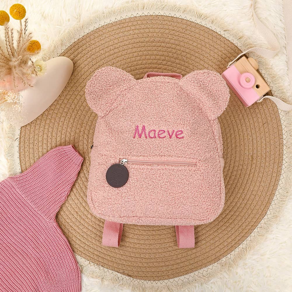 Teddy Bear Backpack Toddler Custom Name Backpack