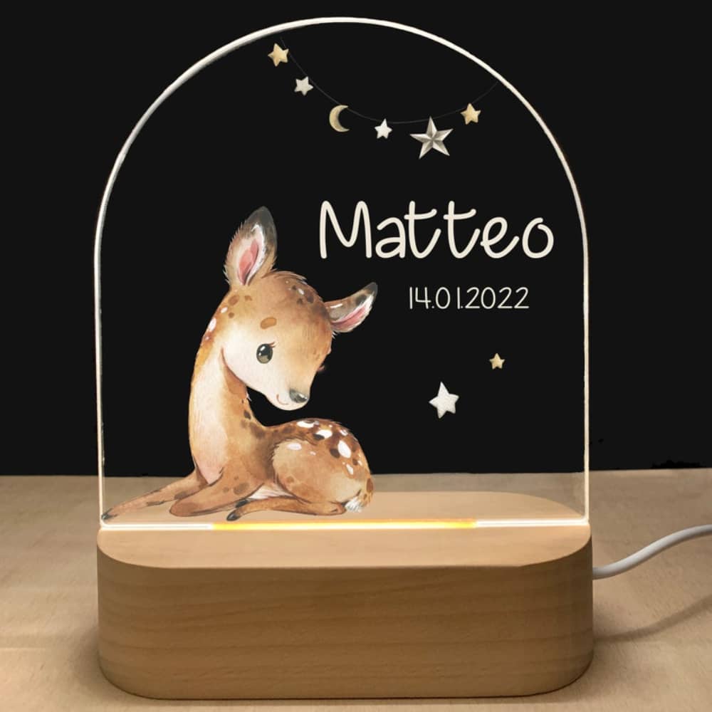 Personalized Cute Animals Night Light Baby's Room Decor