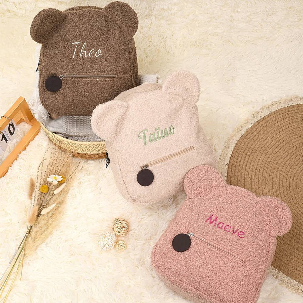 Teddy Bear Backpack Toddler Custom Name Backpack