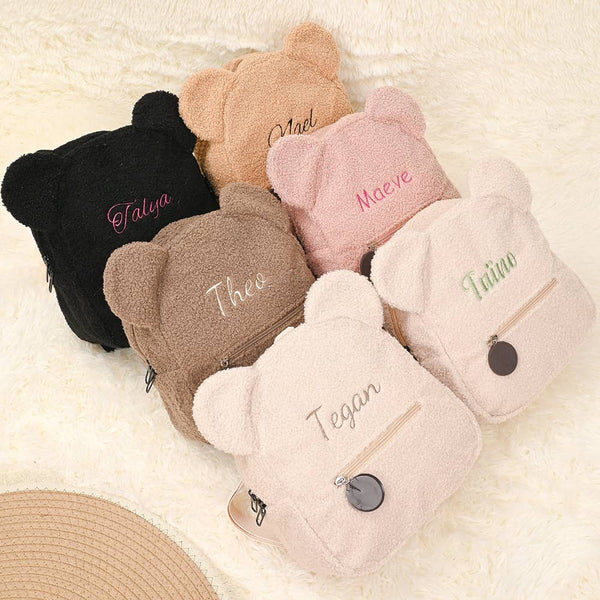Teddy Bear Backpack Toddler Custom Name Backpack