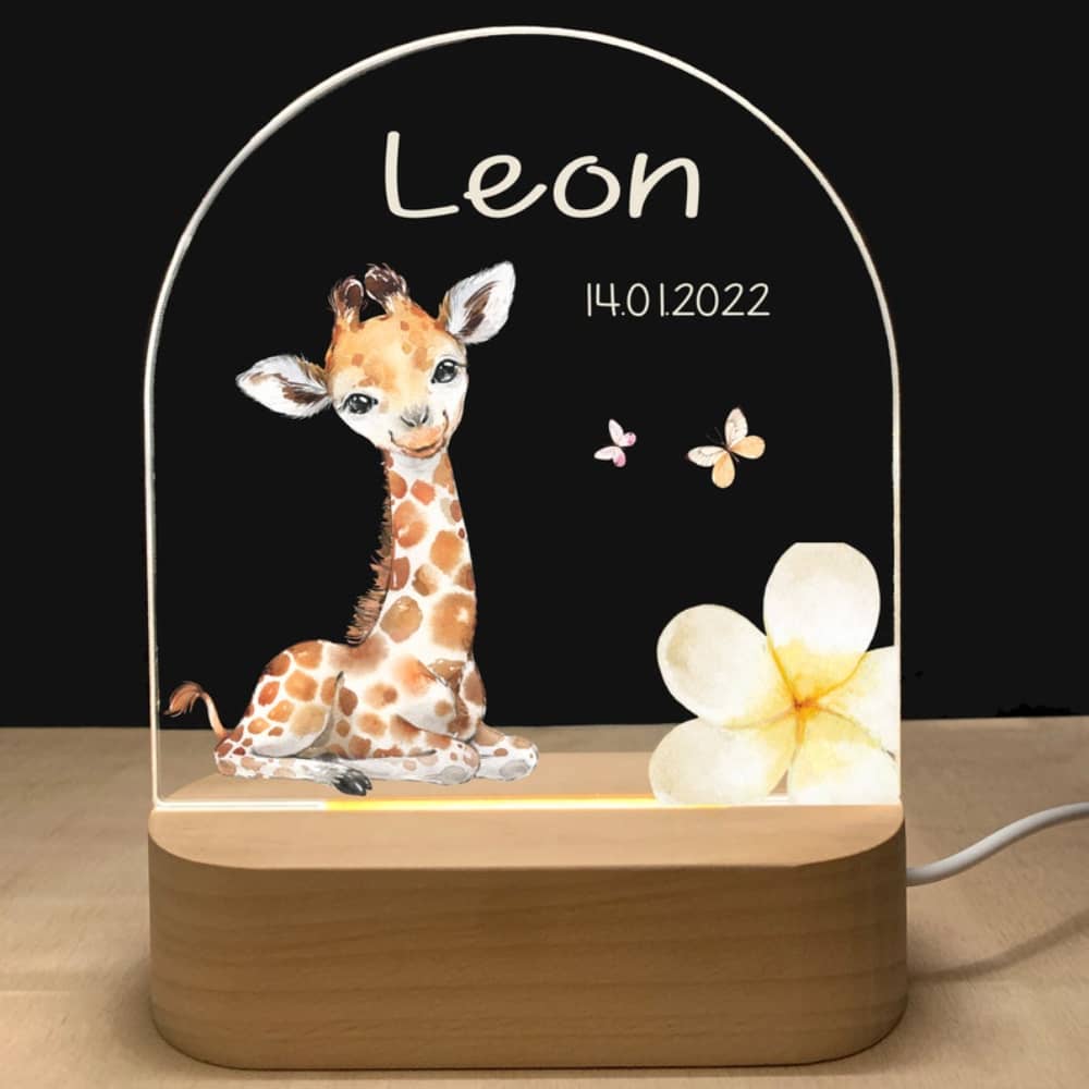 Personalized Cute Animals Night Light Baby's Room Decor