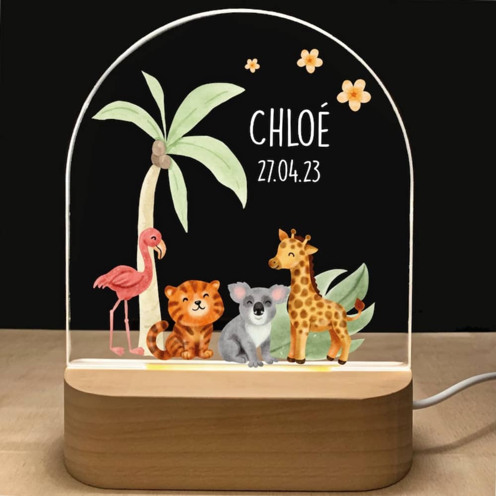 Personalized Night Light Baby Gift Animal Night Lamp