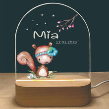 Personalized Cute Animals Night Light Baby's Room Decor