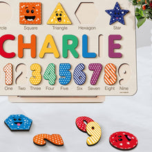 Custom Name Puzzle with Geometric and Numbers