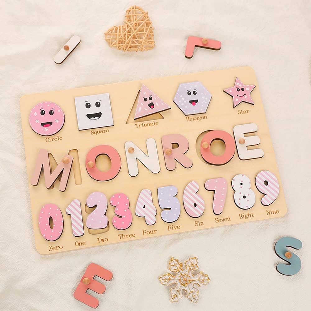 Personalized Algebraic Wooden Name Puzzle