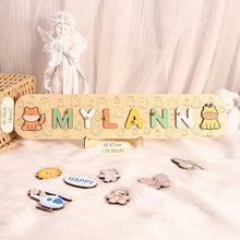 Personalized Animal Name Puzzle Montessori Toys