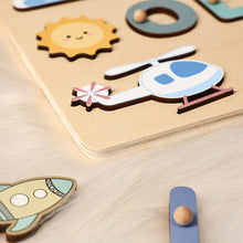 Personalized Blue Sky Baby Name Puzzles Wooden Toys