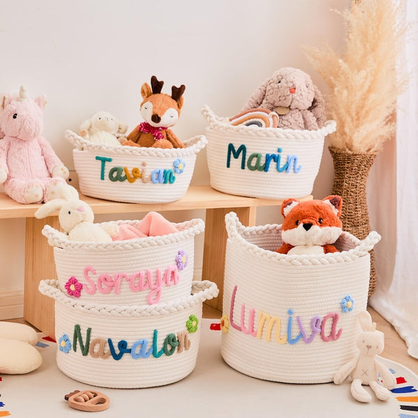 Personalized Handmade Basket - Baby Shower Gift