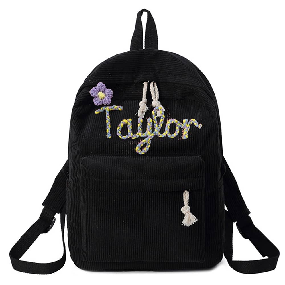 Personalized Hand Embroidered Kids School Backpack