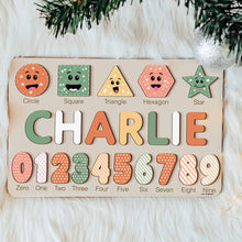 Custom Name Puzzle with Geometric and Numbers