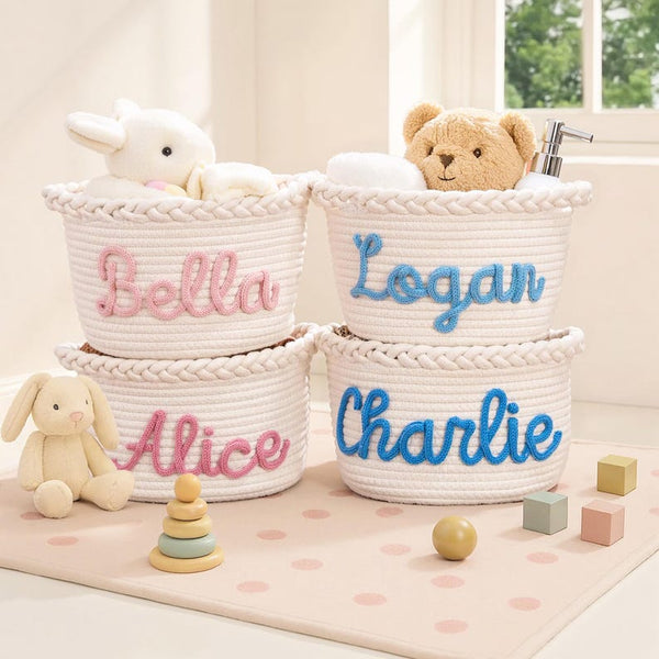 Personalized Handmade Basket - Baby Shower Gift