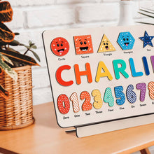 Custom Name Puzzle with Geometric and Numbers