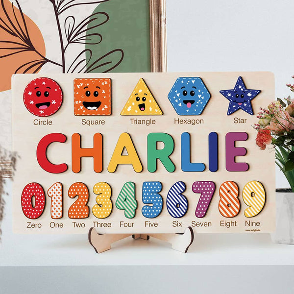 Personalized Kids Wooden Name Puzzle Montessori Educational Toys