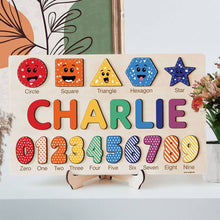 Custom Name Puzzle with Geometric and Numbers