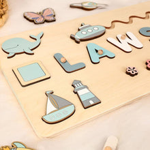 Personalized Name Puzzle With Whale/Submarine