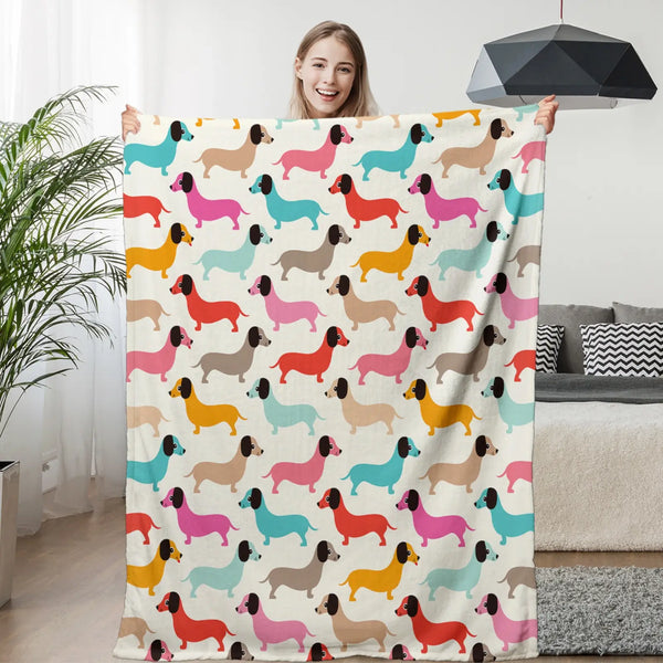 Puppy Print Flannel Blanket