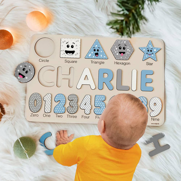 Personalized Name Puzzle With Numbers Montessori Toys