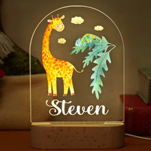 Personalized Baby Name Animal Style Night Light Gift