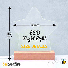 Personalised Jungle Animal Lamp Kids Star Night Light Gift