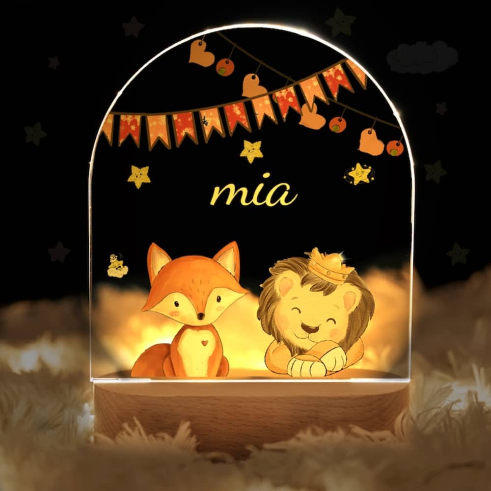 Personalized Night Light Baby Gift Animal Night Lamp