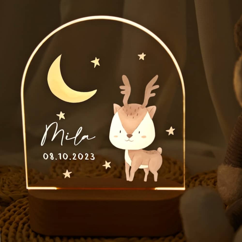 Personalized Night Light Baby Gift Animal Night Lamp