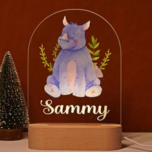 Personalized Baby Name Animal Style Night Light Gift