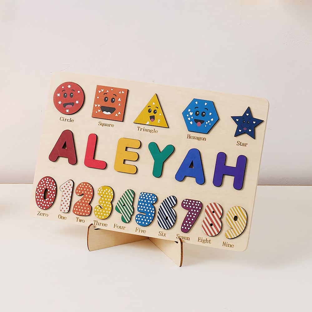 Personalized Kids Wooden Name Puzzle Montessori Educational Toys
