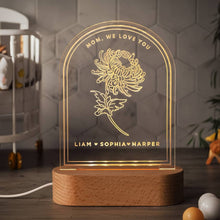 Custom Night Light Birth Flower Gifts