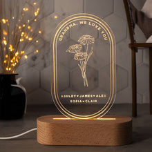 Custom Night Light Birth Flower Gifts