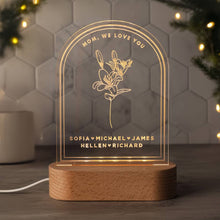 Custom Night Light Birth Flower Gifts