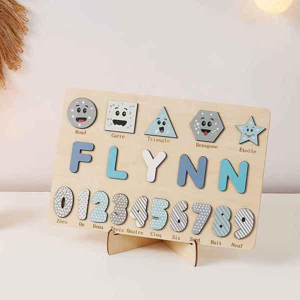 Personalized Name Puzzle With Numbers Montessori Toys