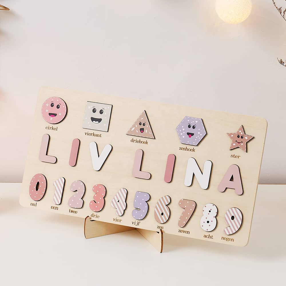 Personalized Algebraic Wooden Name Puzzle