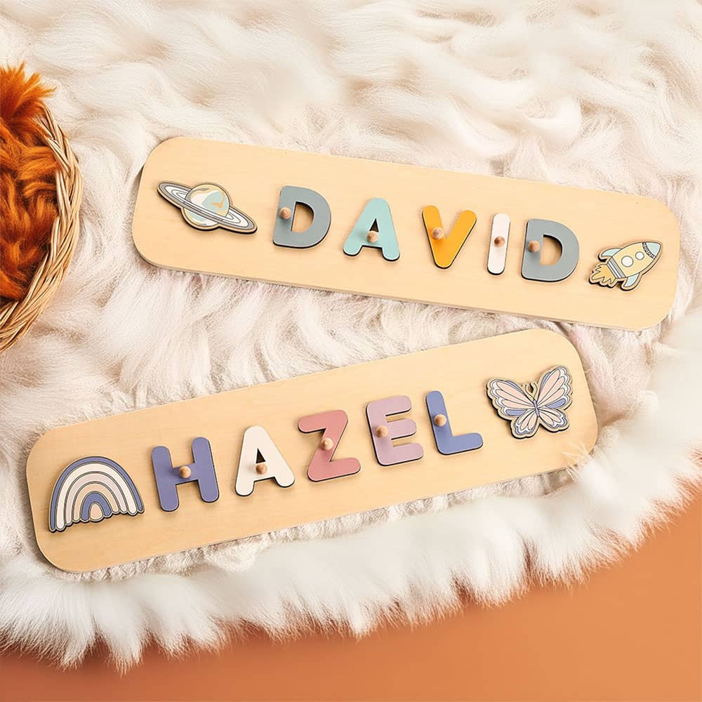Wooden Personalized Baby Name Puzzles