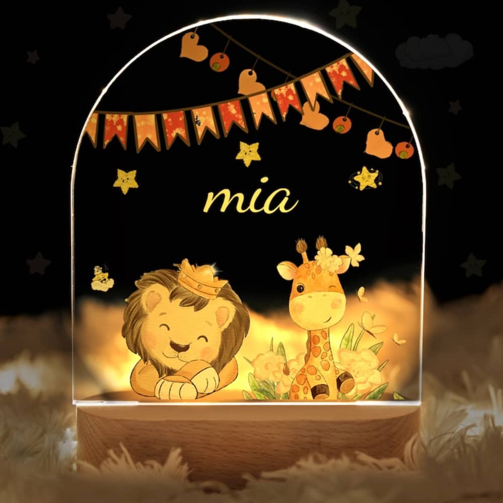 Personalized Night Light Baby Gift Animal Night Lamp