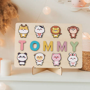 Personalized Name Puzzle with Zoos/Animal Toddler Toys