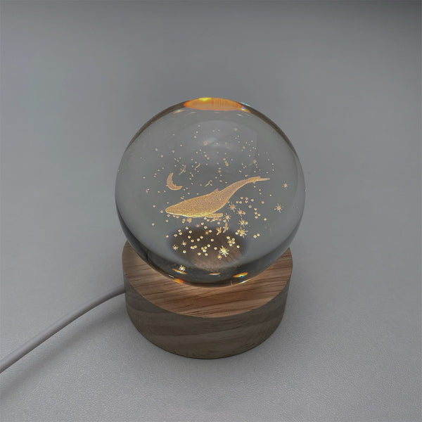 Personalized Moon Star Whale Night Light