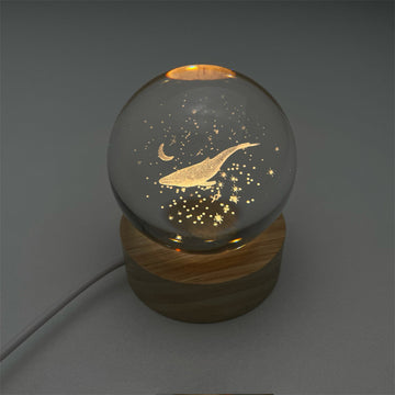 Personalized Moon Star Whale Night Light
